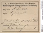 Etiketten zu Sylvanit (NHMW-MIN-Ak633)
